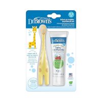 Dr. Brown’s Infant-to-Toddler Training Toothbrush Set with Fluoride-Free Baby…