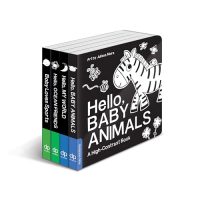 High Contrast Baby Book Set: 4 Board Books for…