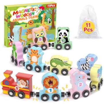 11 Pcs Magnetic Train Set Montessori Toys for Toddlers…